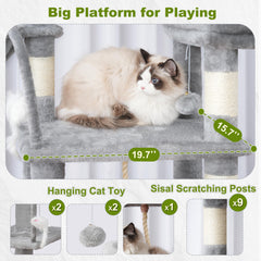 Gitelsnour condo with sisal posts supports scratching and climbing