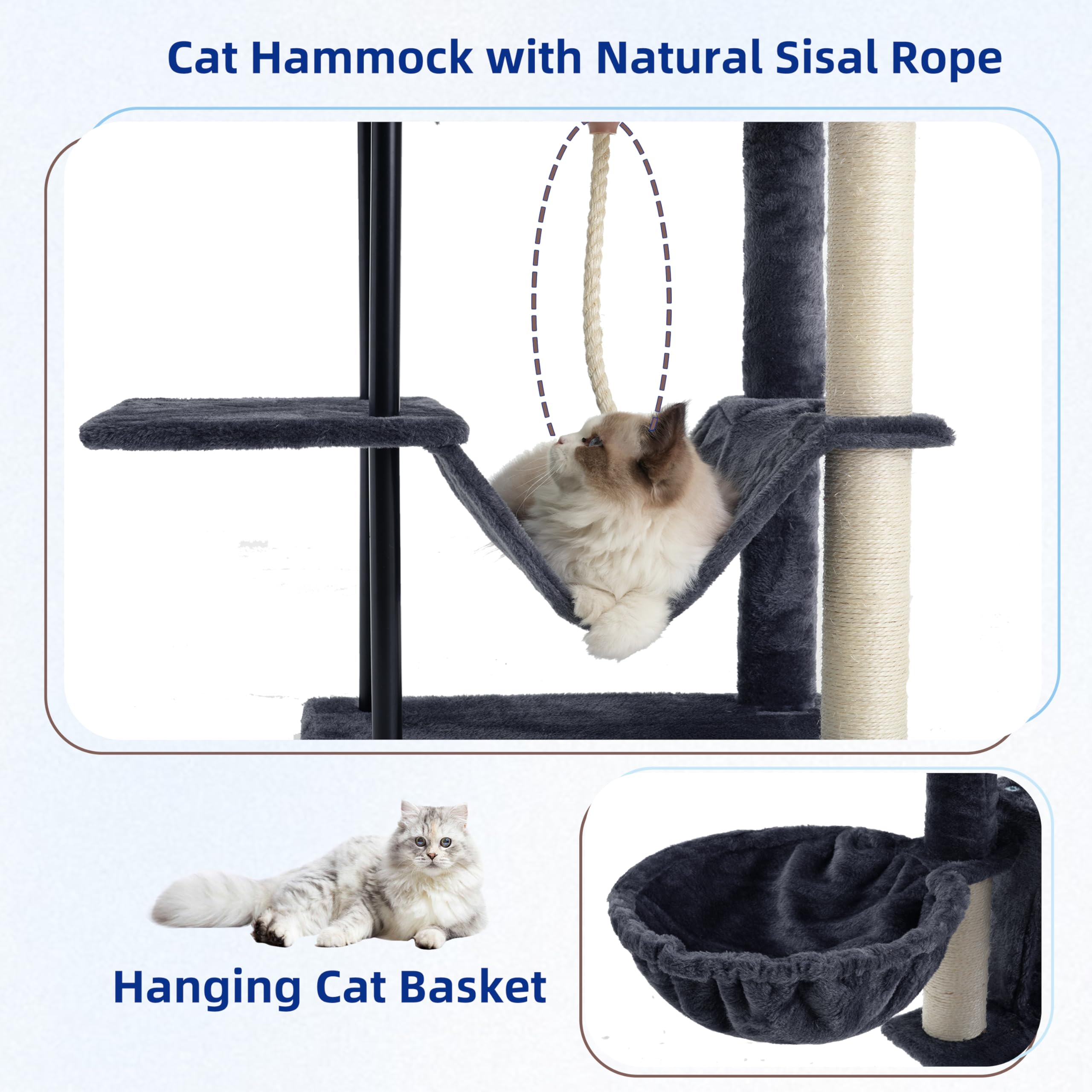 Gitelsnour fur ball on the tree invites paw play and interaction.