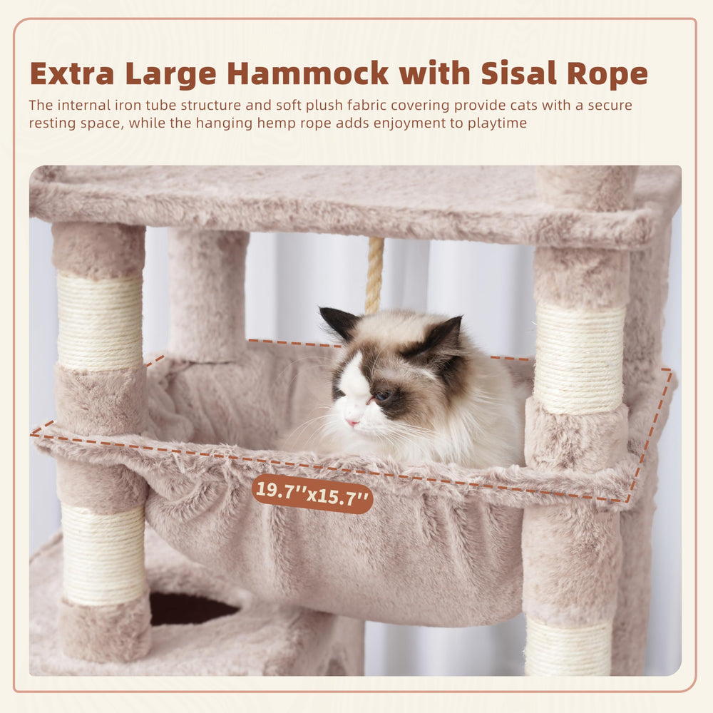 Gitelsnour cat tree large platforms for roomy cat comfort