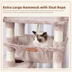 Gitelsnour cat tree large platforms for roomy cat comfort
