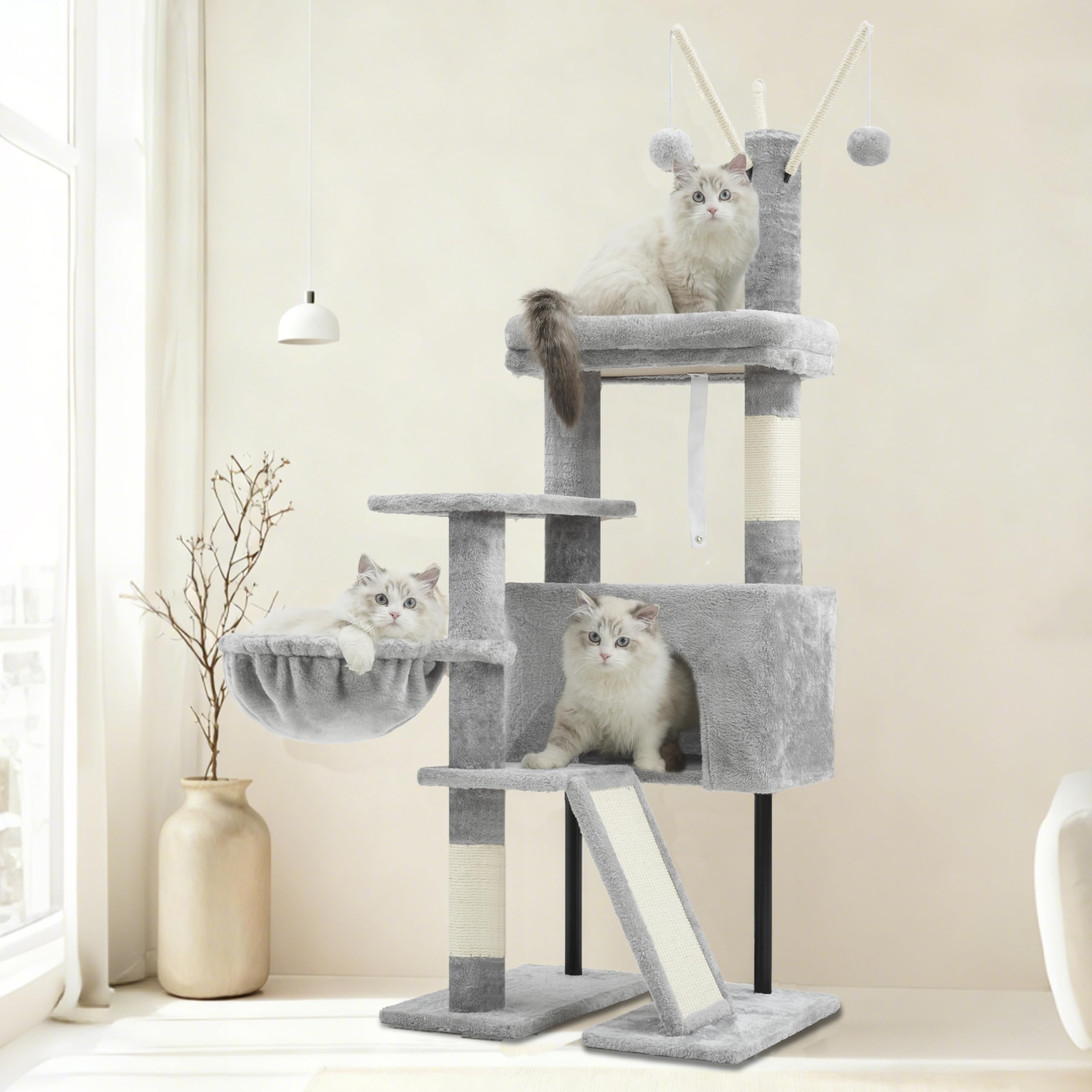 Gitelsnour plush balls on a pole invite interactive play.
