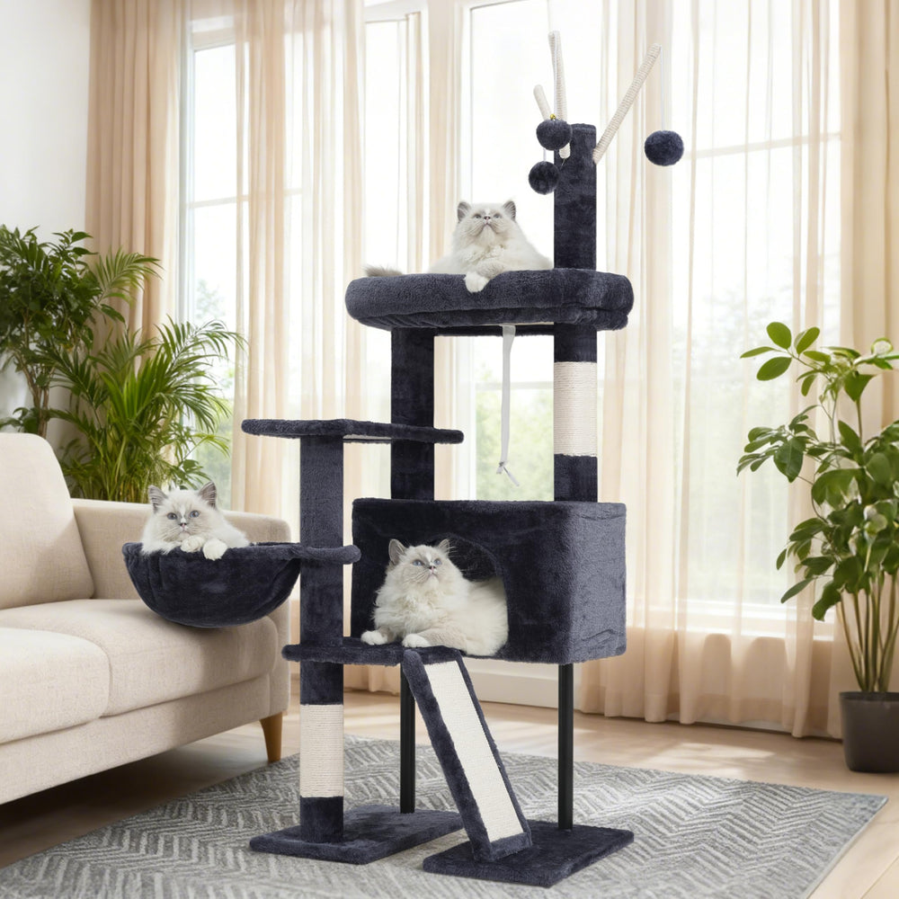 Gitelsnour cat tree sturdy base improves stability.