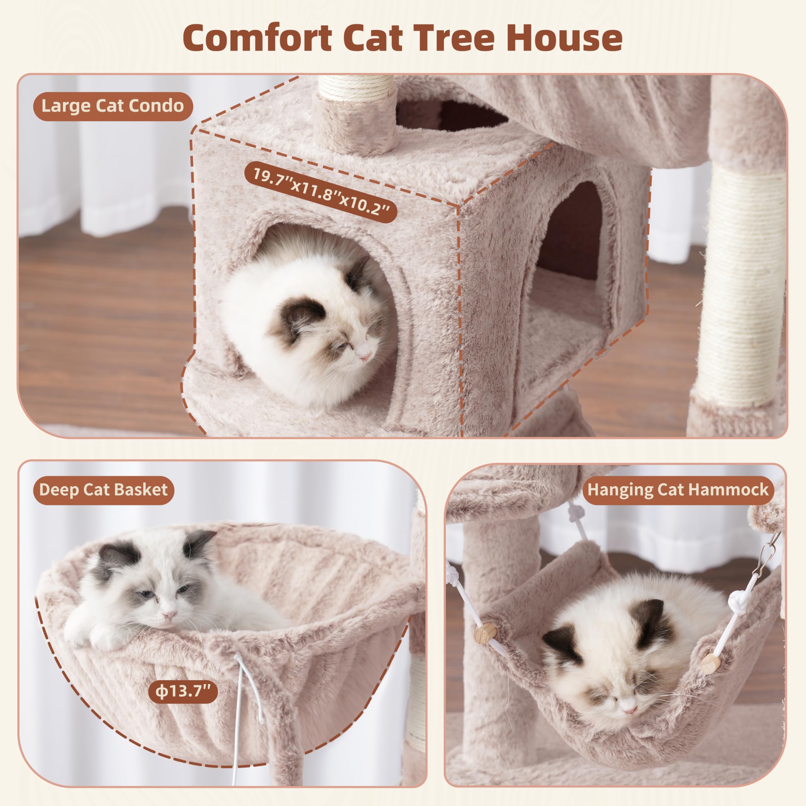 Gitelsnour cat tree toy ball to spark play and curiosity