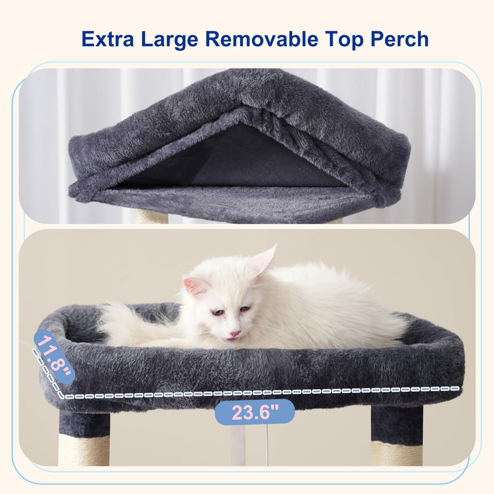 Gitelsnour cat tree second perch offers varied heights for active felines.