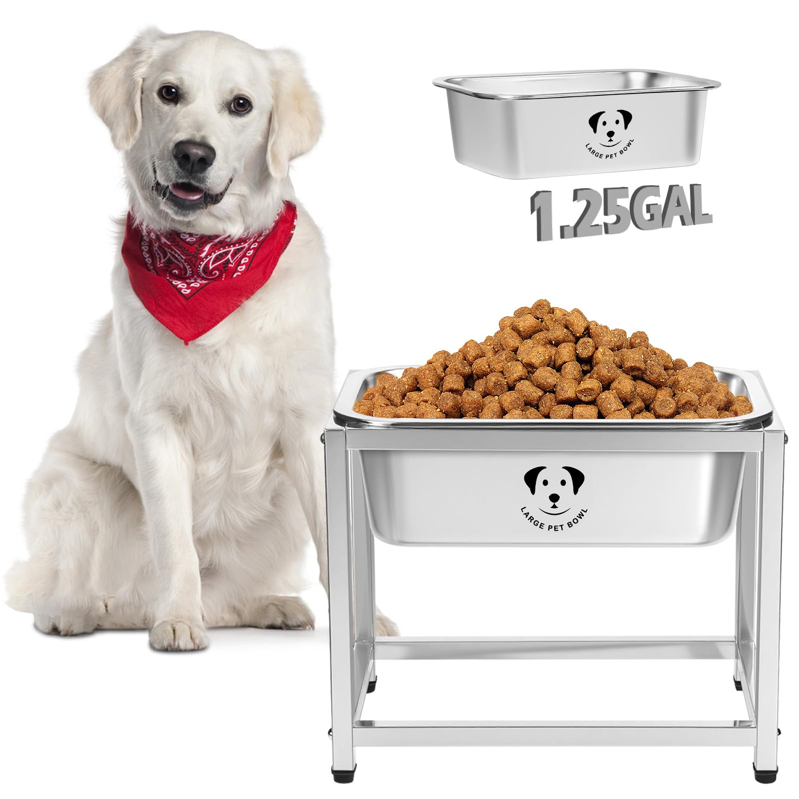 GIXSEGIE elevated dog water bowl stand for comfortable feeding at eye level.