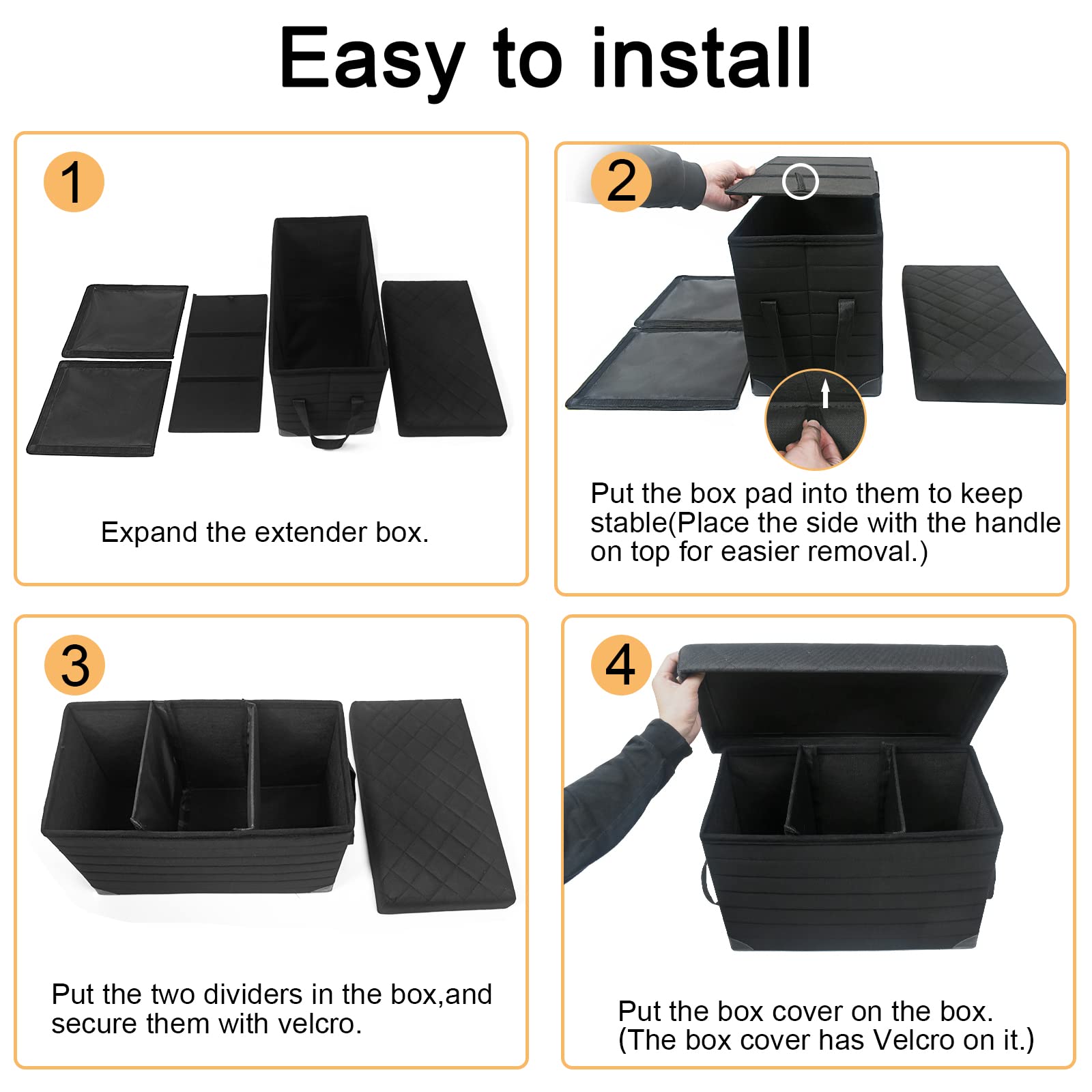 GJEASE compatible with back-seat covers for a full stretch-out area.