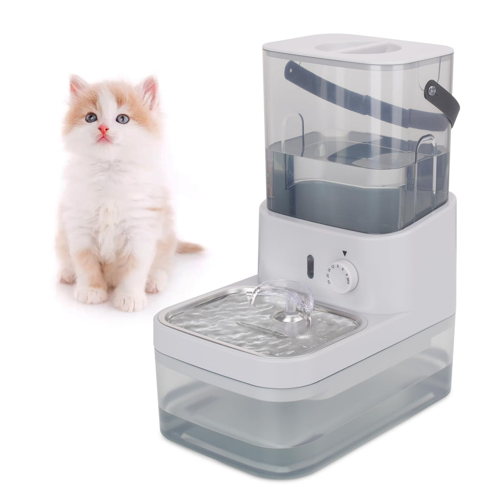GJEASE smart cat fountain with no-filter design for easy hydration.