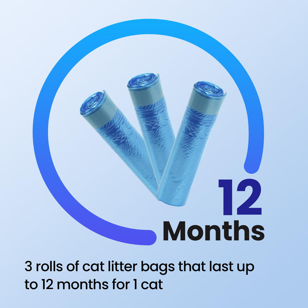 GKJ cat litter bags three-roll pack for easy restocking