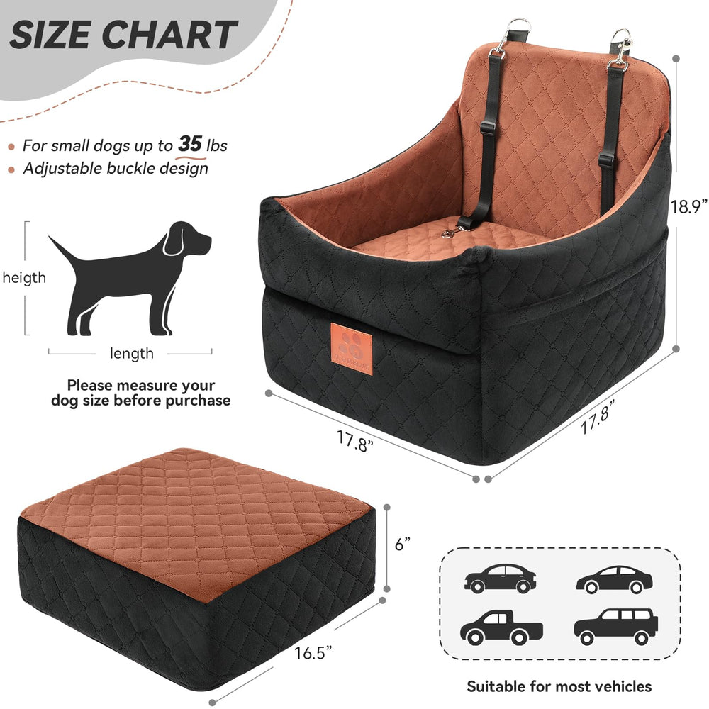GL GLENSLAVE booster with memory foam cushion for pet comfort