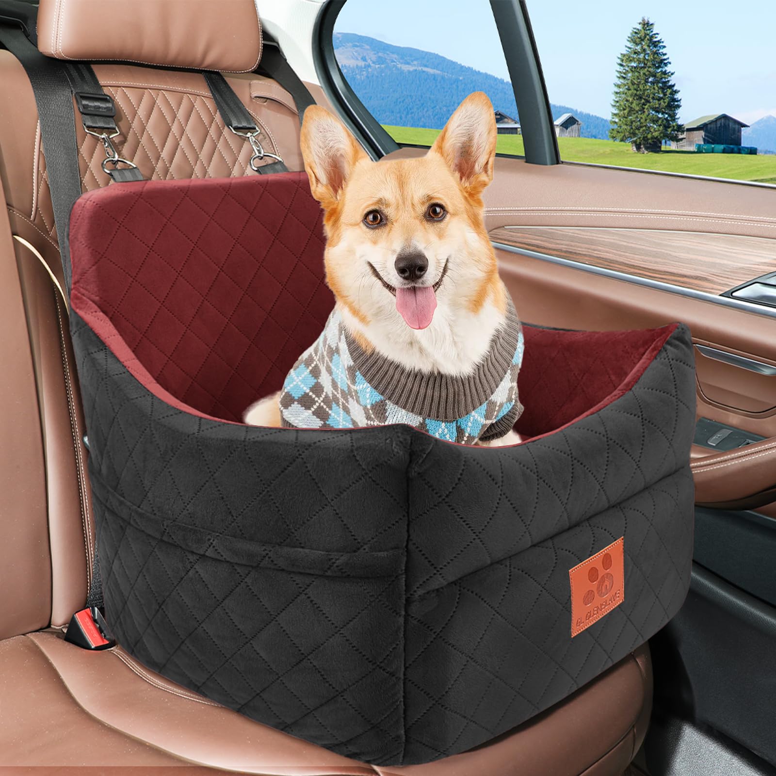 GL GLENSLAVE compact booster design fits front or back seats.