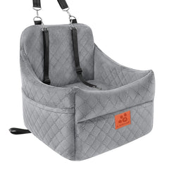 GL GLENSLAVE dog car seat front view with secure frame and plush cushion for safety