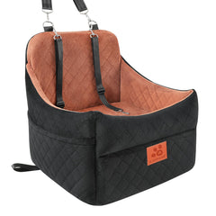 GL GLENSLAVE dog car seat front view showing booster design and safety straps