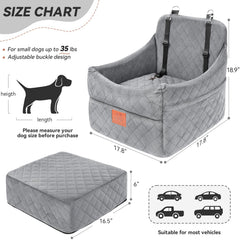 GL GLENSLAVE dog car seat memory foam cushion for comfortable travel
