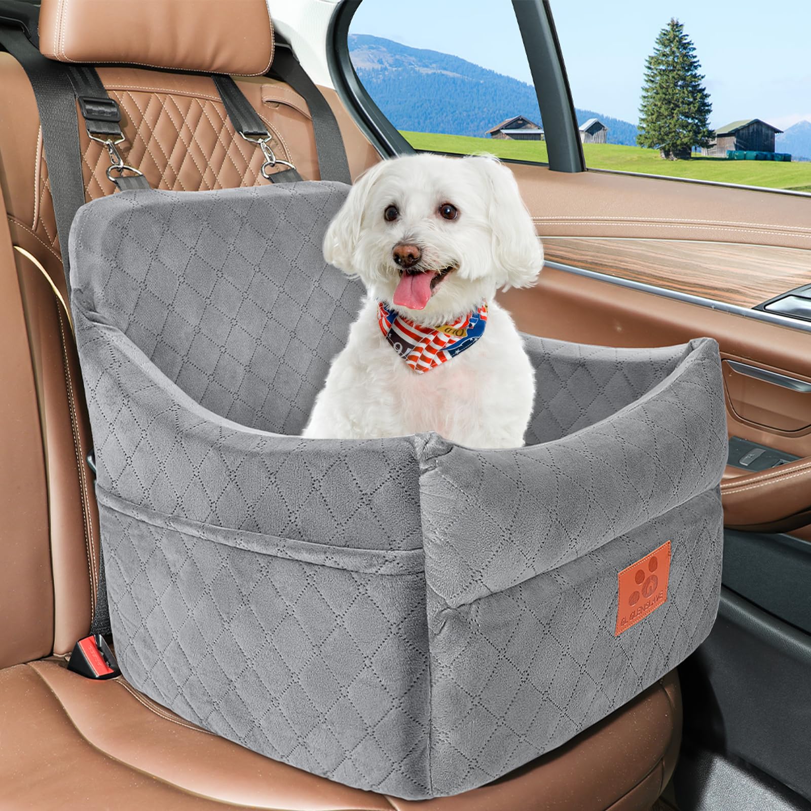 GL GLENSLAVE dog car seat safety belts included for secure riding