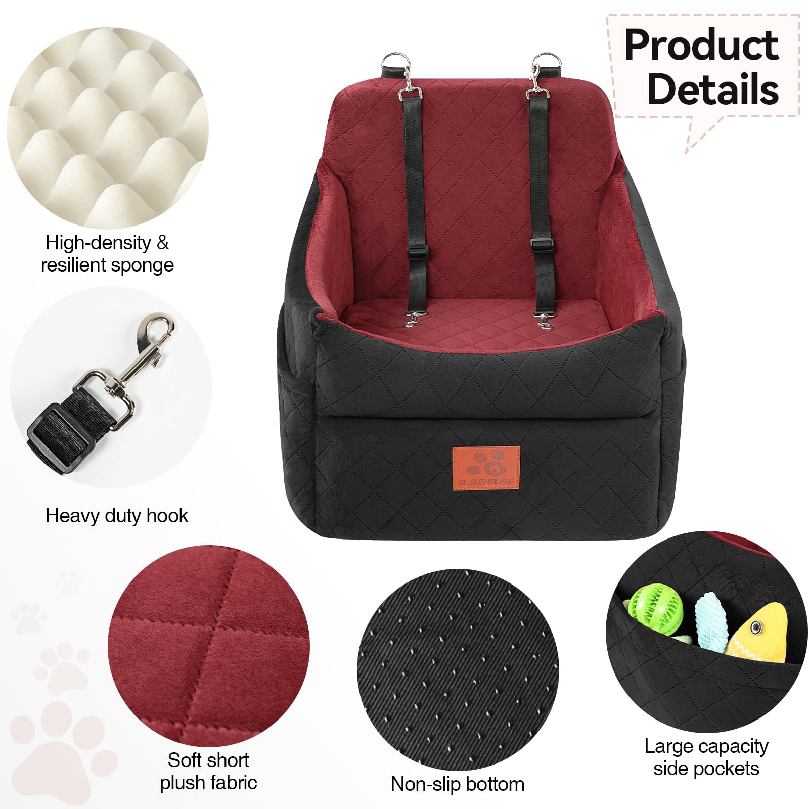 GL GLENSLAVE washable cover for easy cleaning after trips.