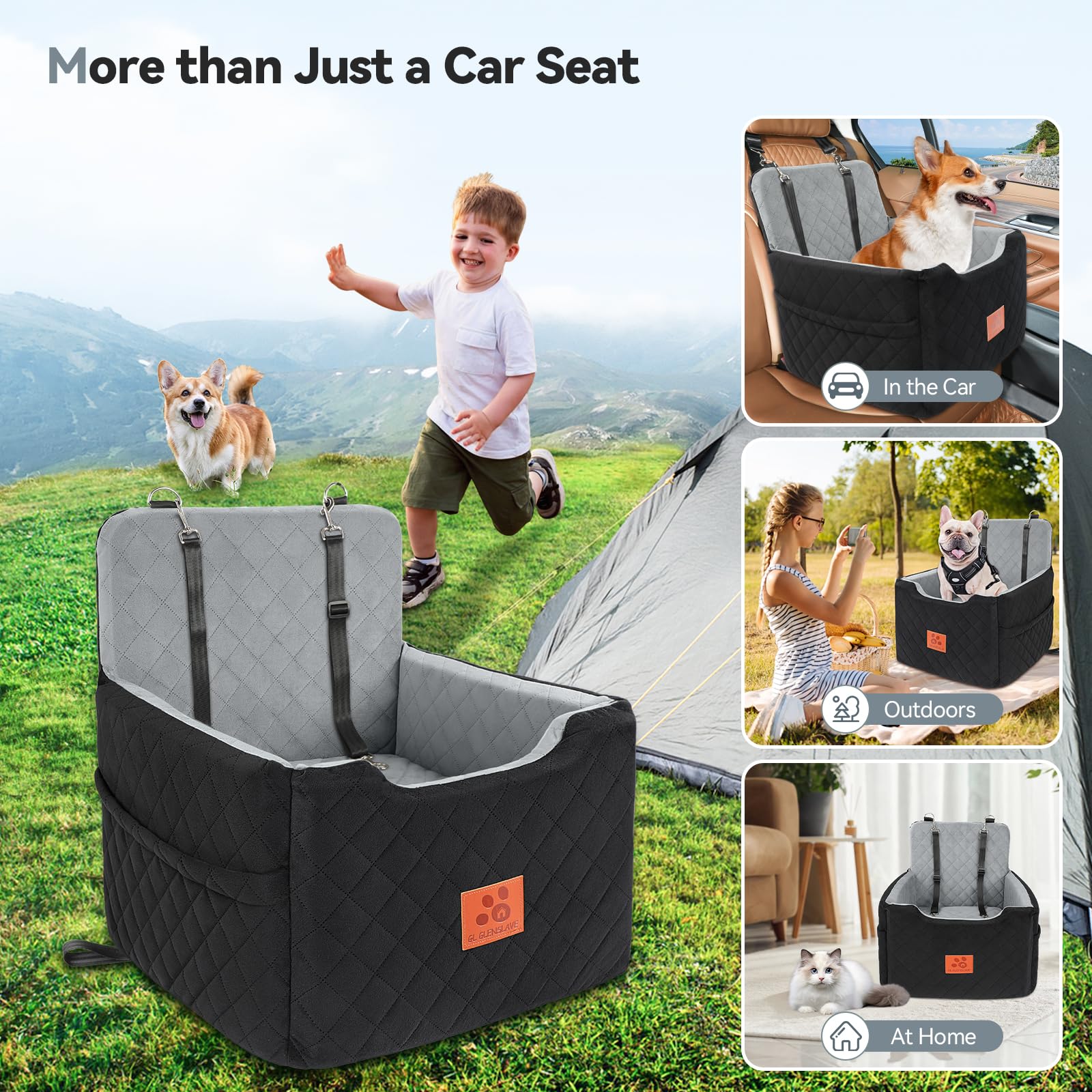 GL GLENSLAVE snug fit for front or back seat installation.