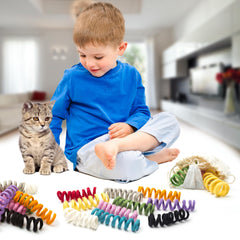 Stretchable 11-inch spring toy designed for chasing and interactive play.
