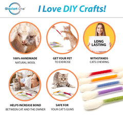 Glaciart One swabs cat toys catnip, close-up of catnip filling stimulating playful activity.