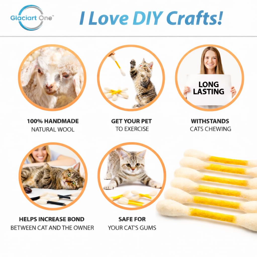 Glaciart One catnip filled swabs provide durable play sessions