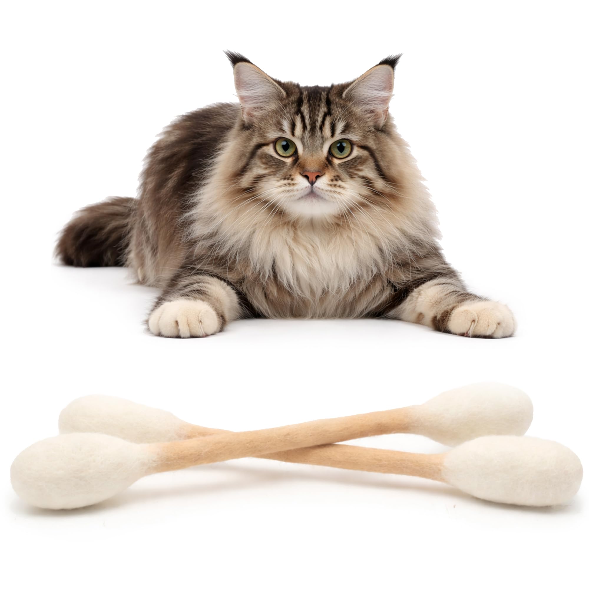 Glaciart One XXL Swabs Cat Toys with Catnip for energetic indoor play and bonding