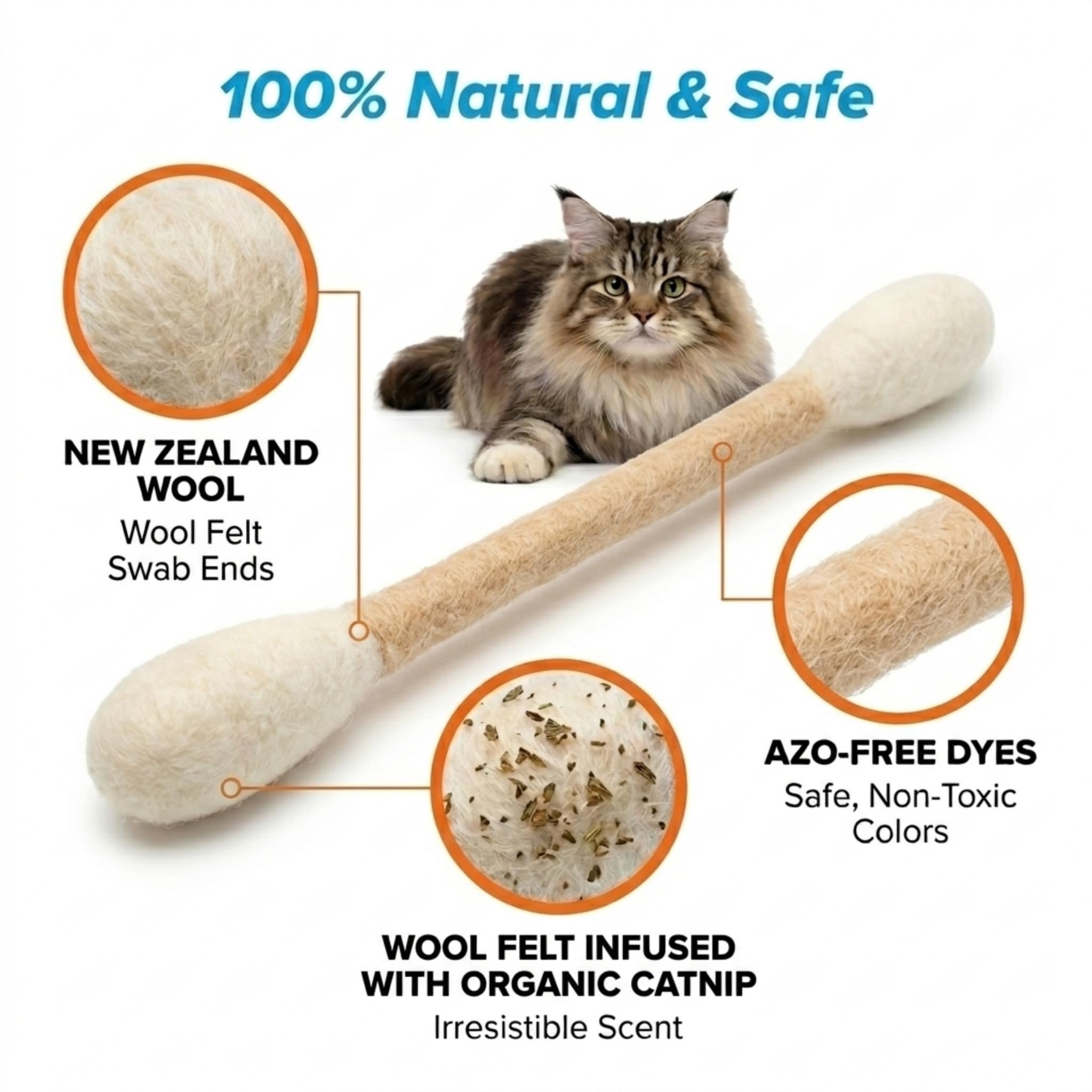 Glaciart One cat toys with natural catnip to entice interactive play