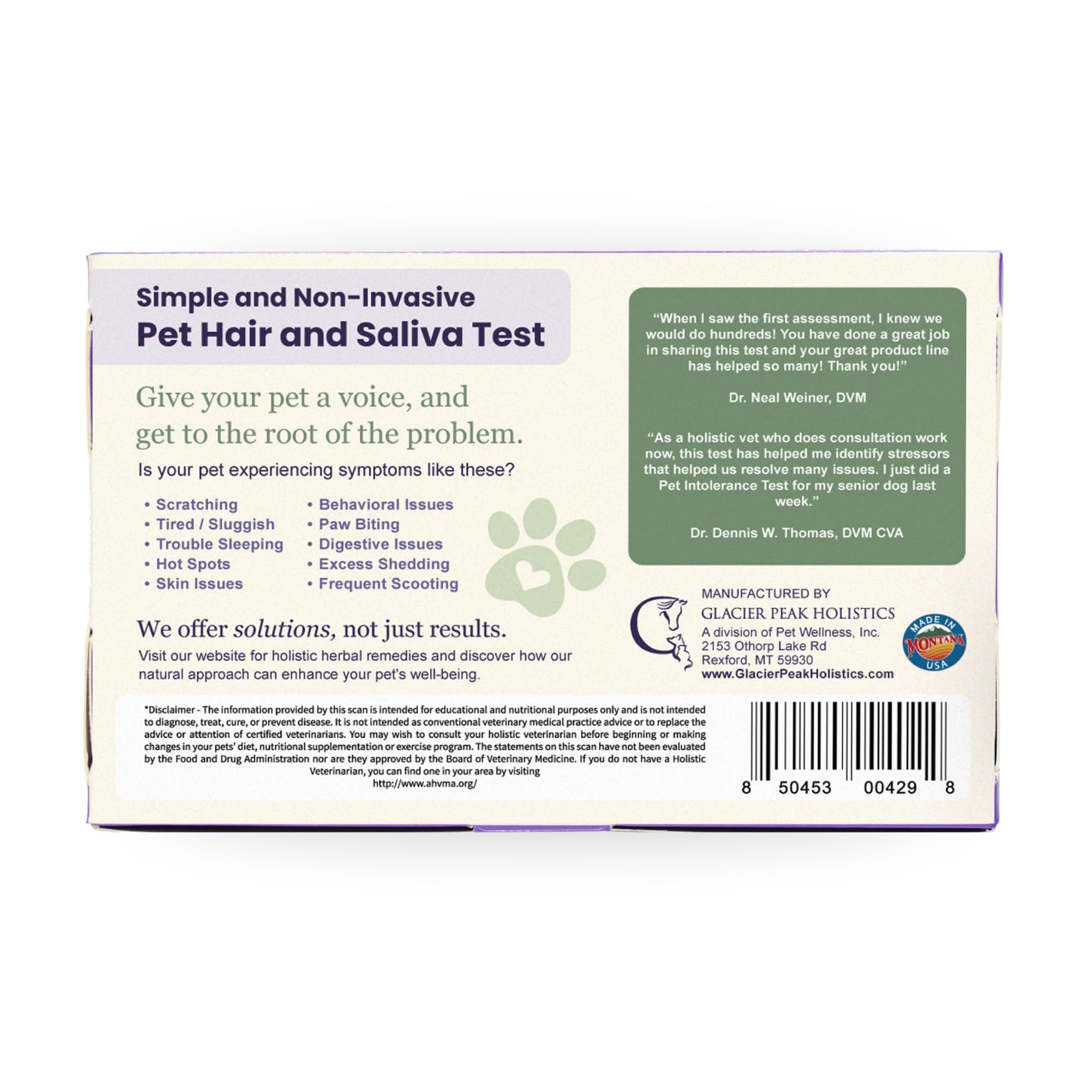 Glacier Peak Holistics at-home testing setup for confident pet care decisions.