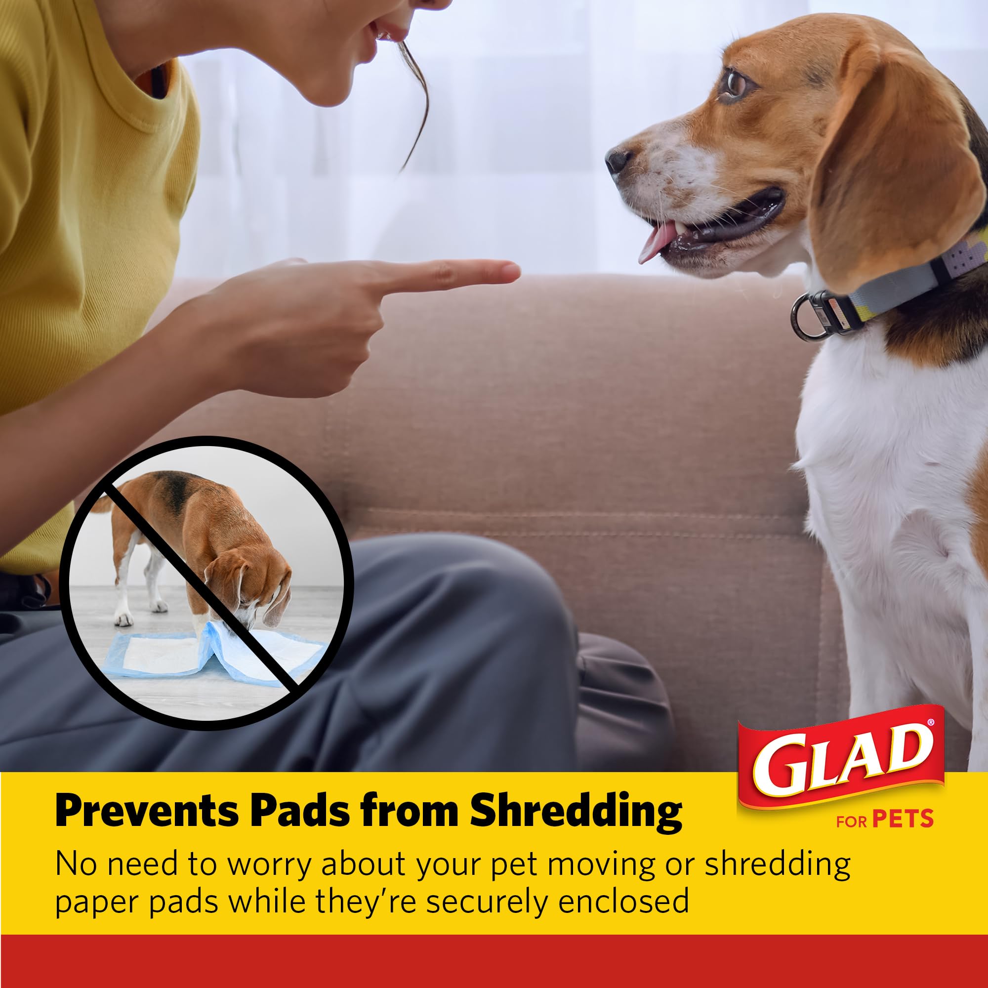 Glad 23x23 pad tray fits standard disposable pads for dogs.