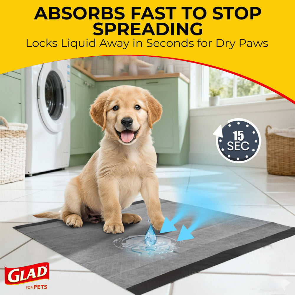 Glad for Pets 23x23 inch pad layout fits crates and interiors