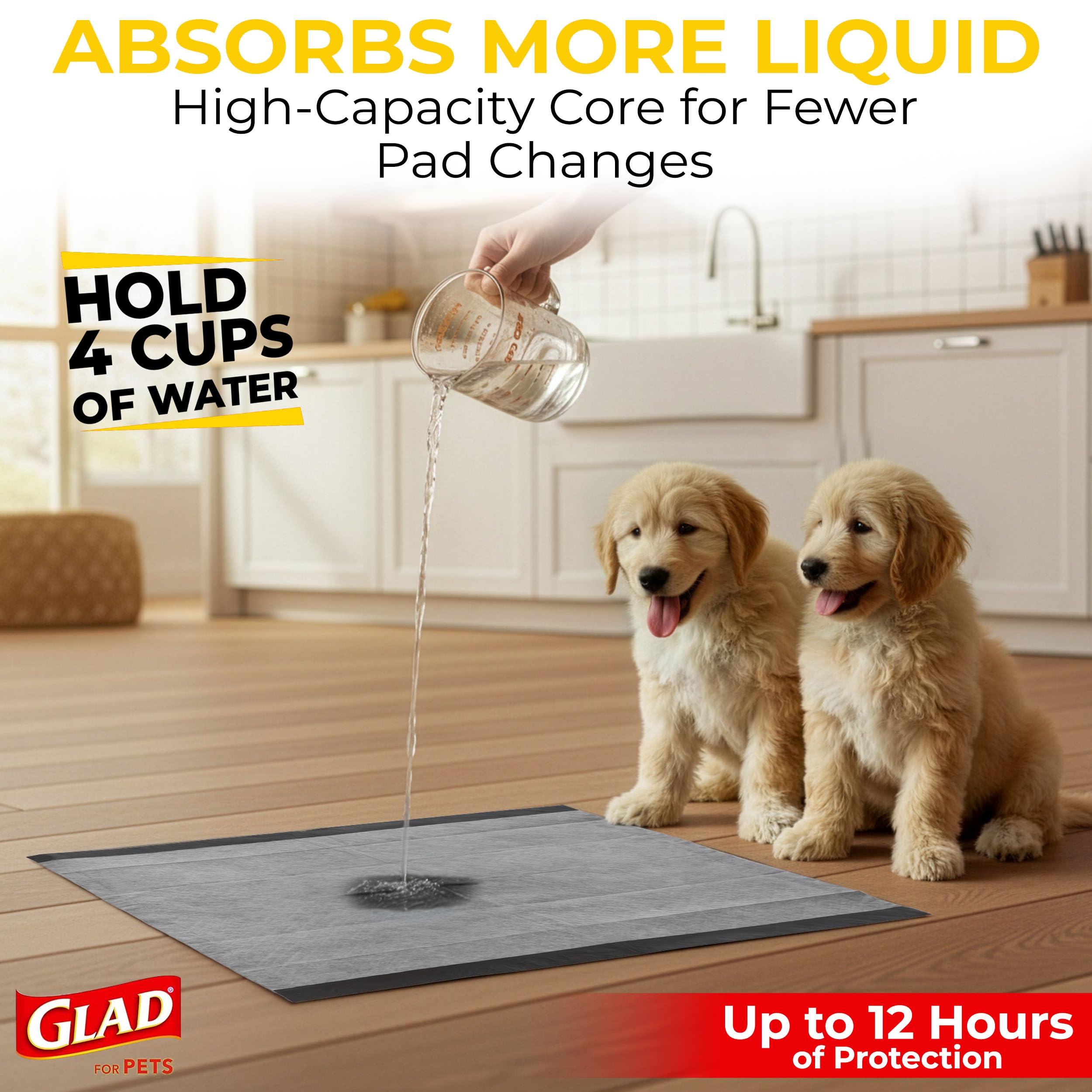 Glad for Pets cross-section highlights activated carbon odor control at the source