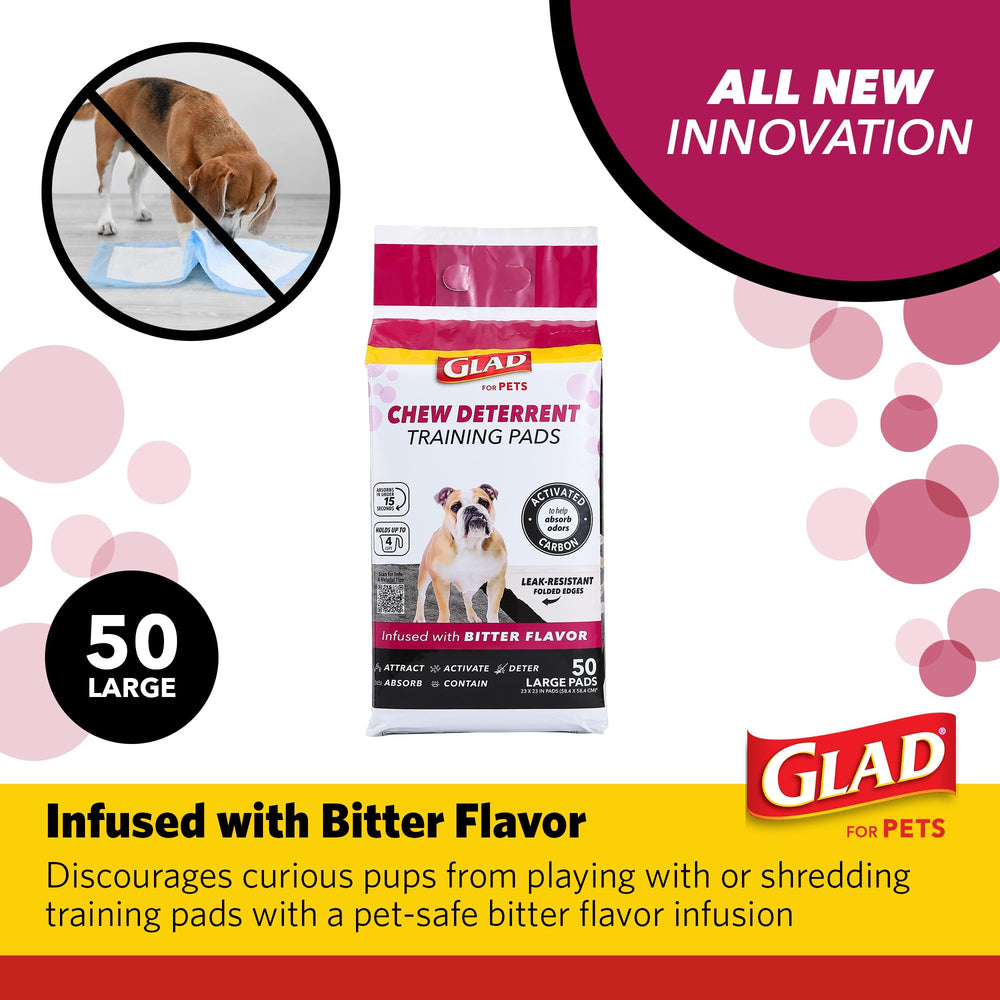Glad for Pets training pad carbon layer close-up showing odor control
