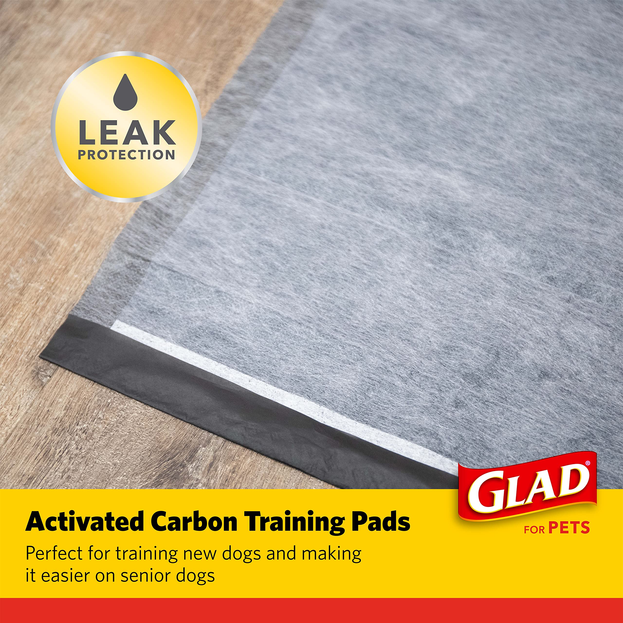 Glad for Pets activated charcoal layer neutralizes odors on contact.