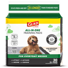 Glad for Pets extra-large charcoal training pad with full coverage for large dogs.
