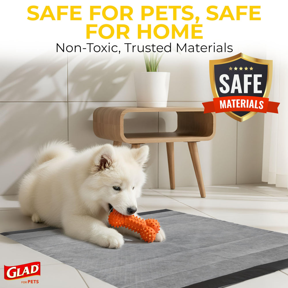 Glad for Pets pad placed on indoor elimination spot for easy access