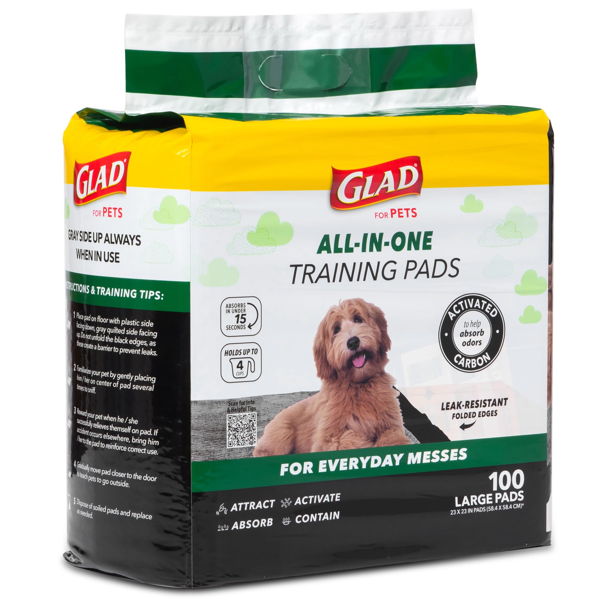 Glad for Pets odor-neutralizing pads for a fresher home during training