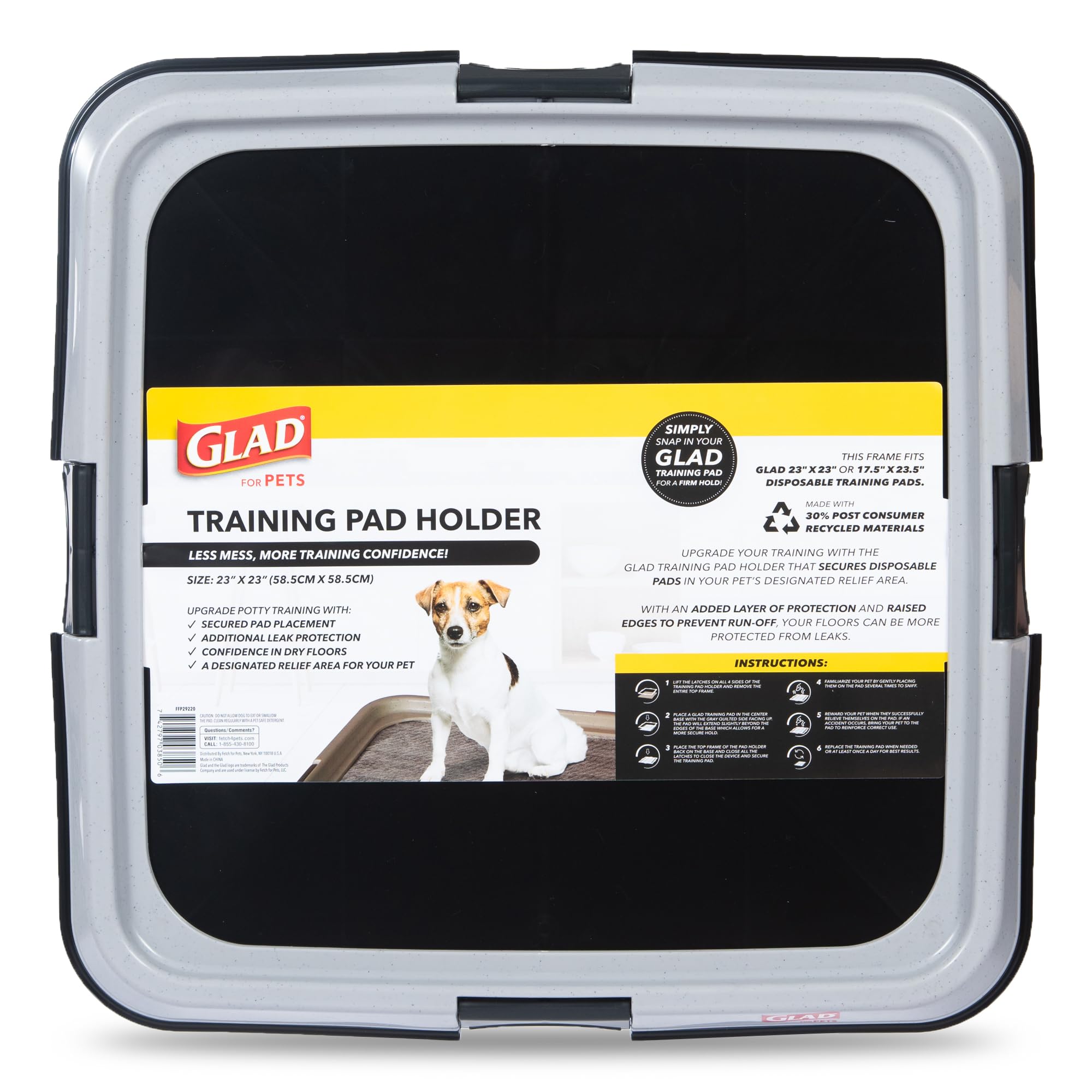 Glad puppy potty pad holder secure tray keeps pads in place for steady training sessions.