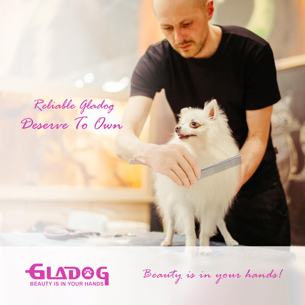 GLADOG round-tip safe scissors protect skin during close trims.