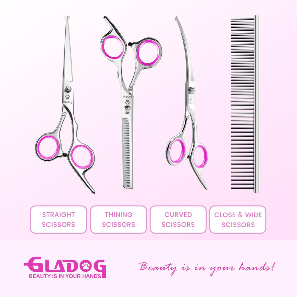 GLADOG straight scissor for clean, even trims.