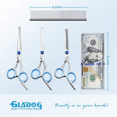 GLADOG curved scissors shape facial contours and ears with care