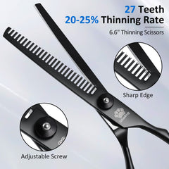 GLADOG curved grooming scissors shape around ears and face.