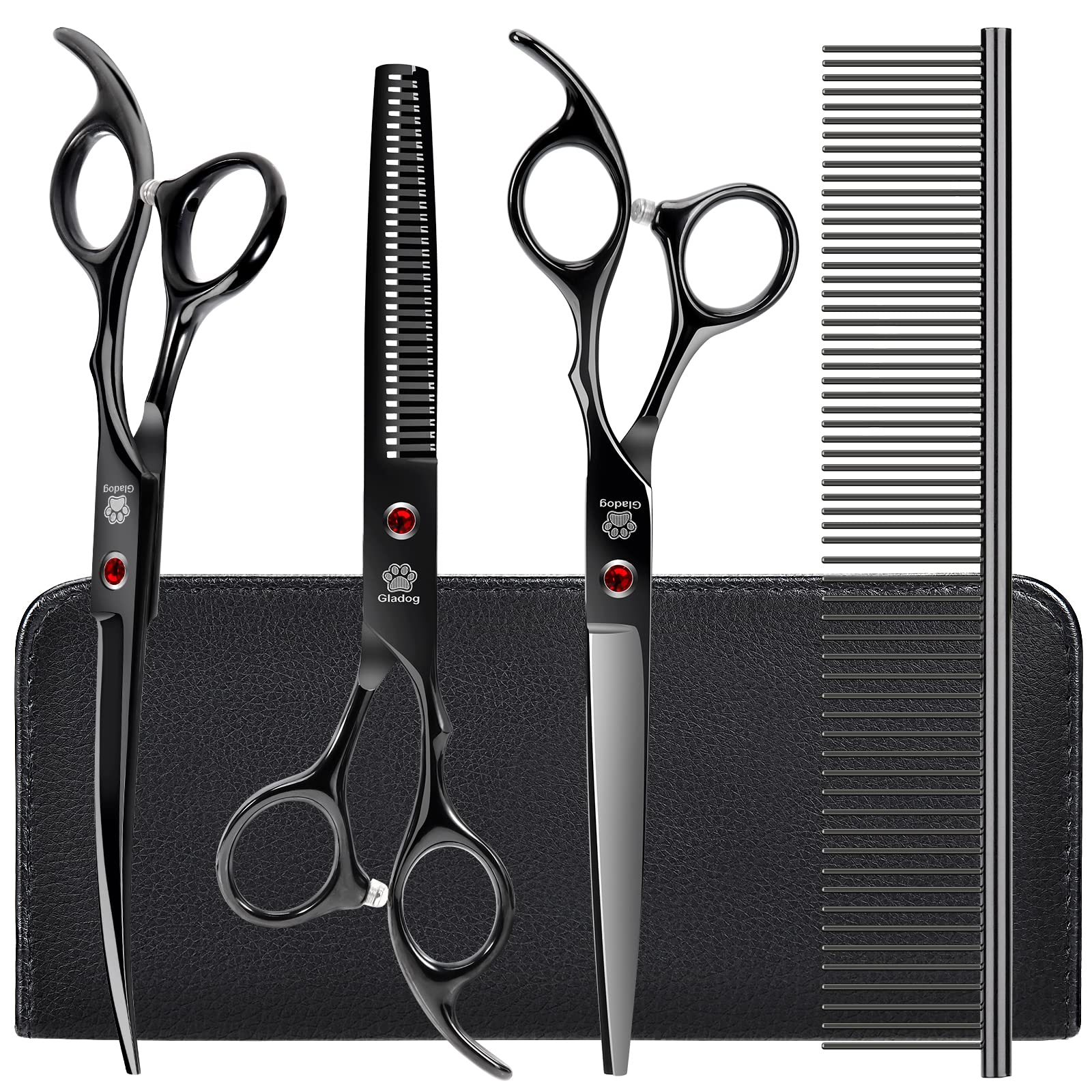 GLADOG thinning shear in use for precise fur thinning