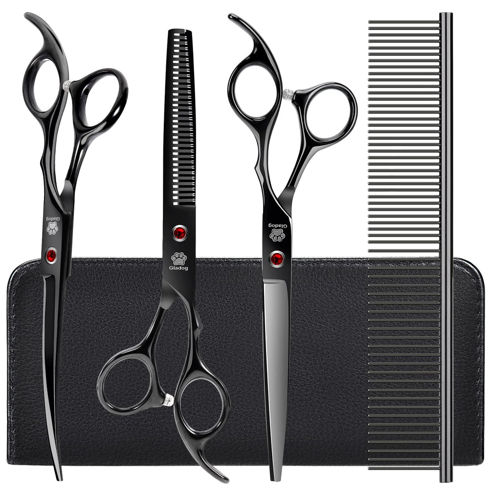GLADOG thinning shear in use for precise fur thinning