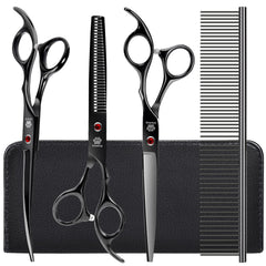 GLADOG thinning shear in use for precise fur thinning