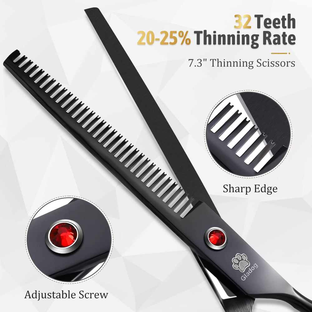 GLADOG 7.7-inch curved grooming scissor for safe shaping around sensitive areas