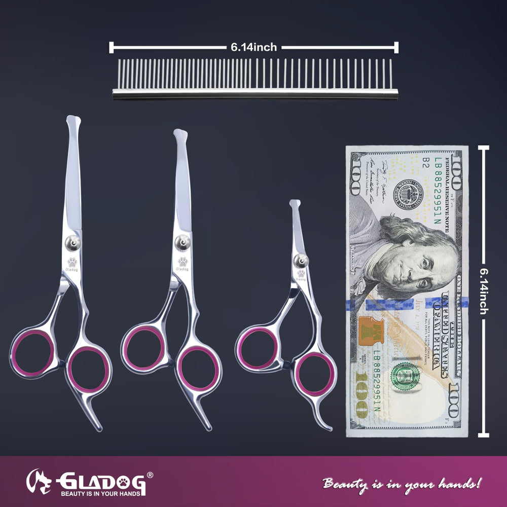GLADOG pet comb detangles fur before trimming for easier grooming