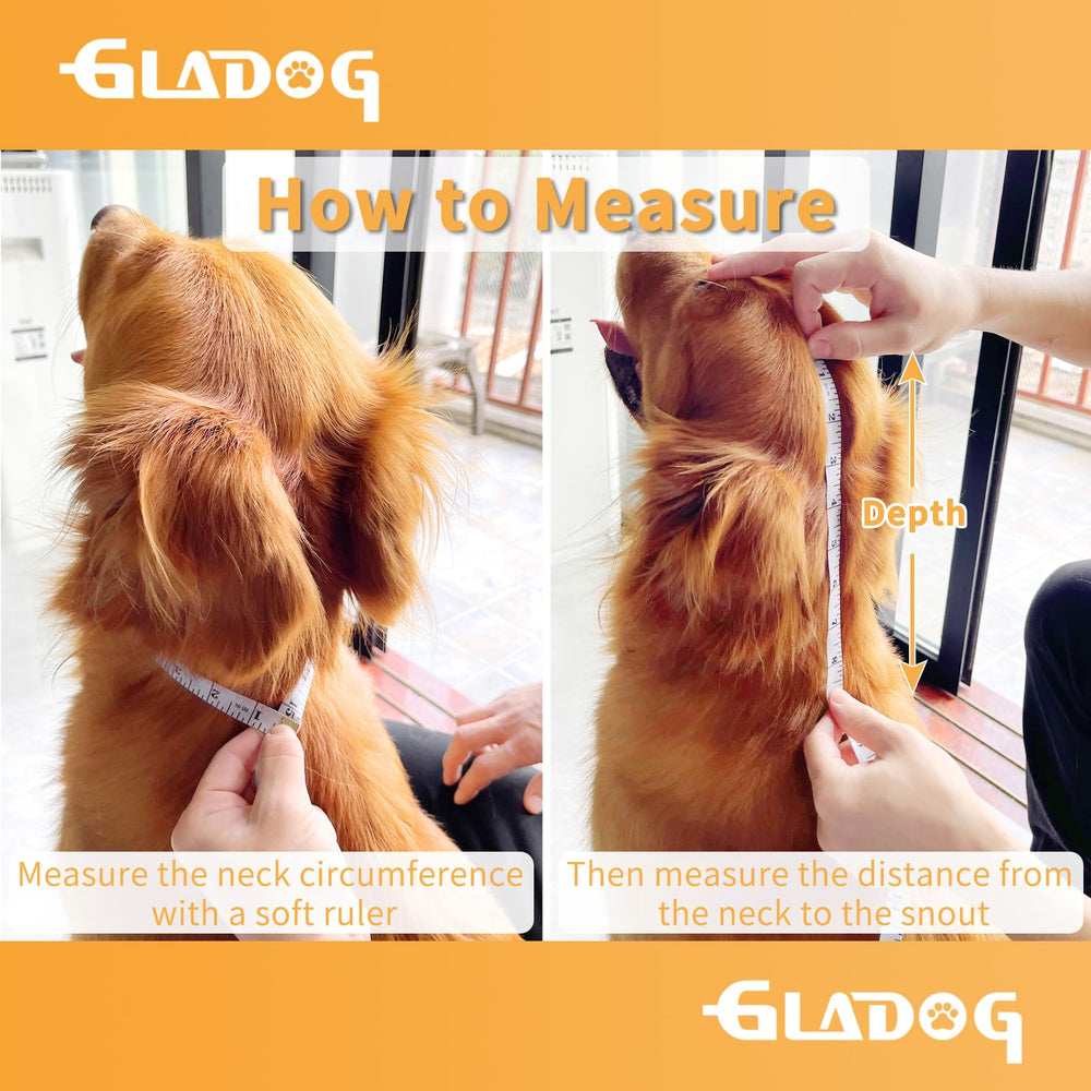 GLADOG lightweight PVC dog collar offers comfort without neck strain.