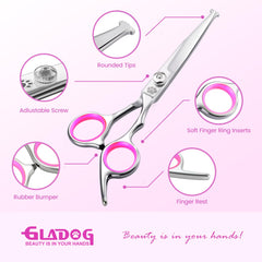 GLADOG thinning shear reduces bulk while preserving coat texture.