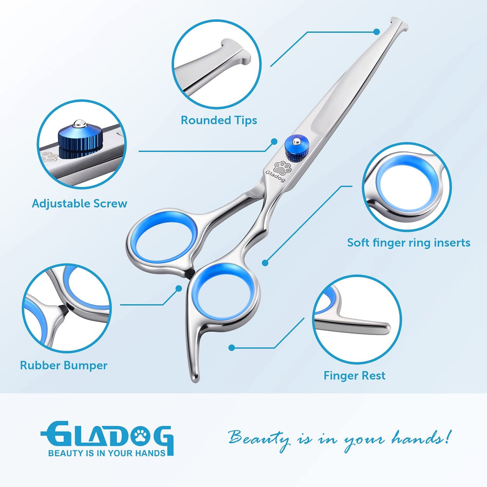 GLADOG straight scissors capture clean lines for body trimming