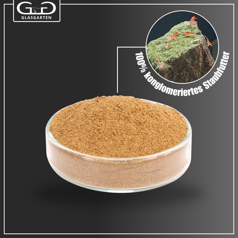 GlasGarten Shrimp Baby Food green-lipped mussels component highlights minerals.