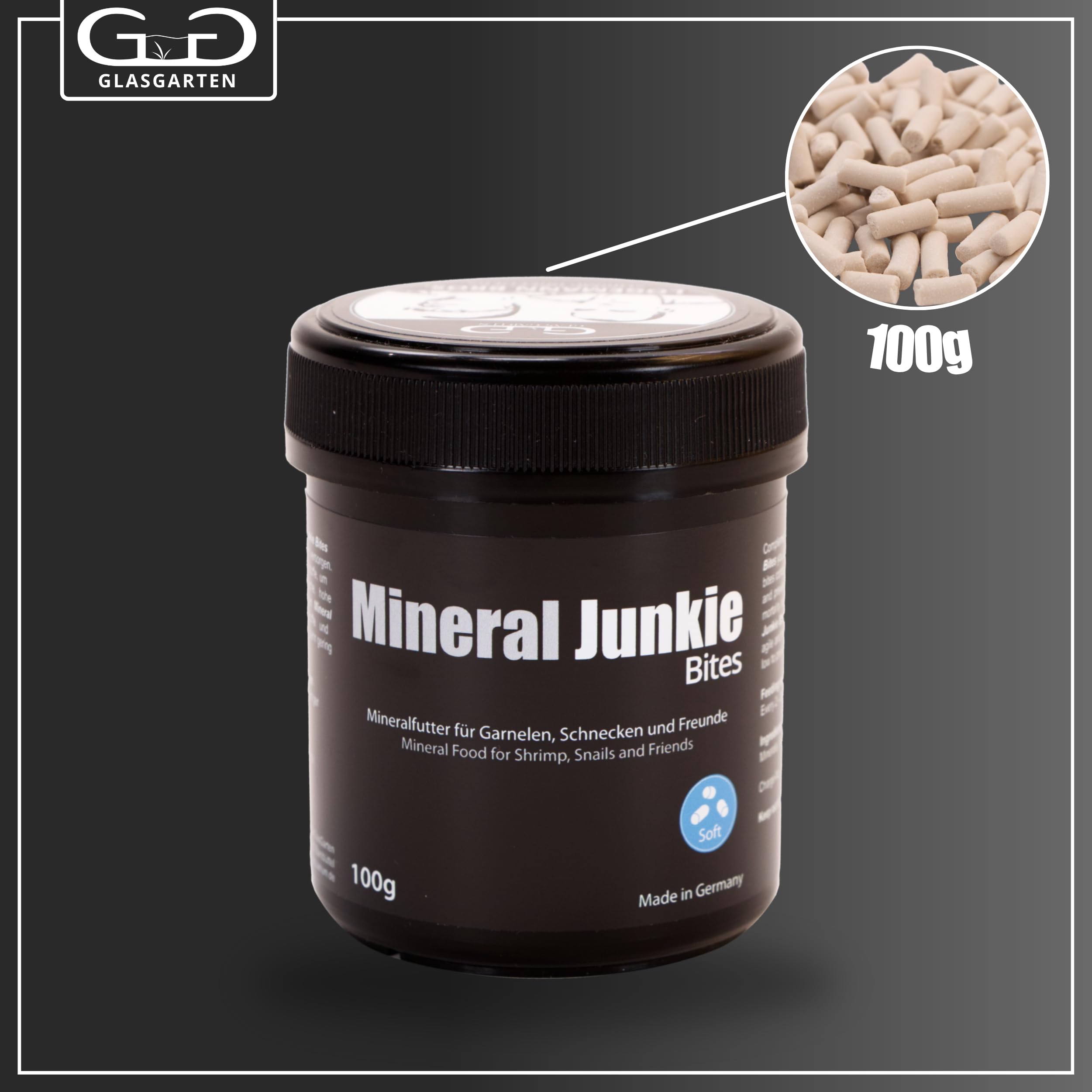 GlasGarten Mineral Junkie Bites in-tank feeding for invertebrates