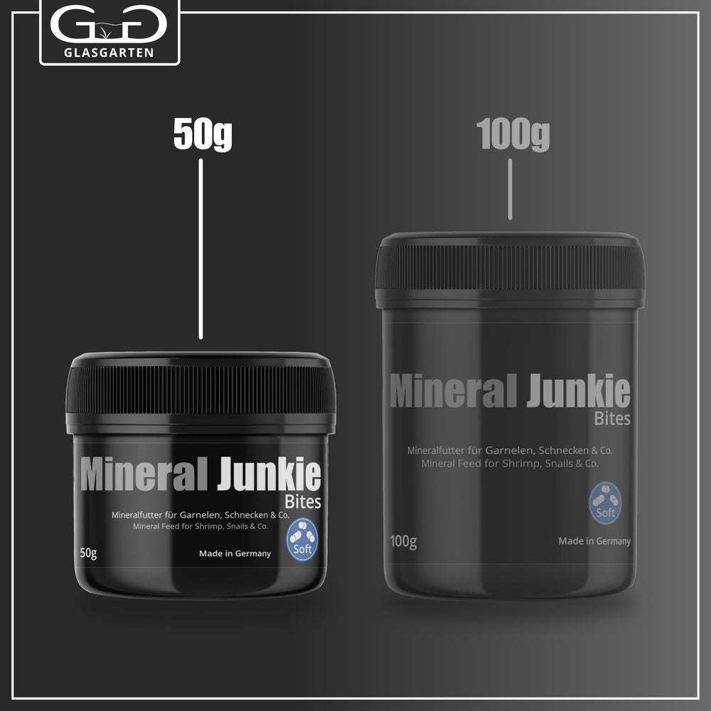 GlasGarten Mineral Junkie Bites made in Germany with 25 years of aquaristics expertise